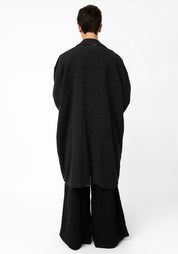 Kiran Oversized Distressed Details Wool Jacket