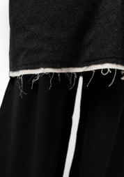 Kiran Oversized Distressed Details Wool Jacket