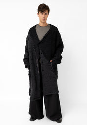 Shiro Textured Wool Blend Maxi Cardigan