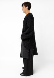 Shiro Textured Wool Blend Maxi Cardigan