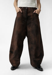 Over dyed Drop Seat Tapered Balloon Leg Pants