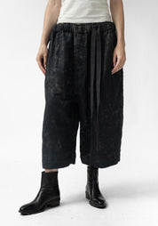 Drop Seat Wide Leg Felted Wool Pants