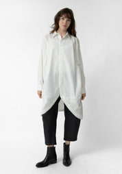 Oversized Asymmetric Button Front Blouse