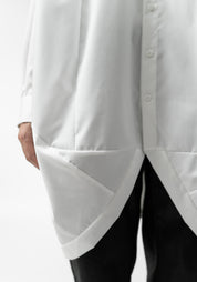 Oversized Asymmetric Button Front Blouse