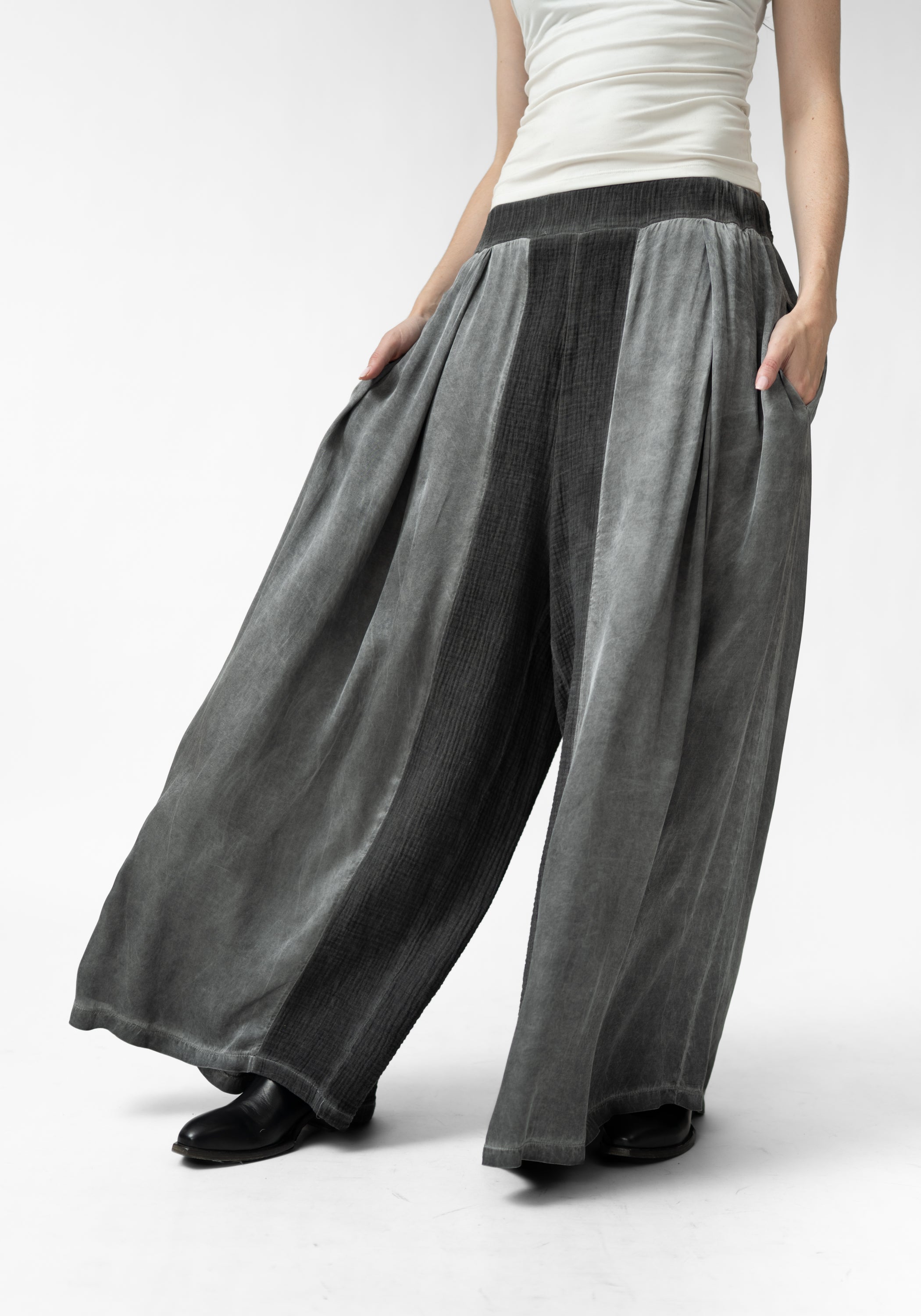 Paneled Wide Leg Pants - December Thieves