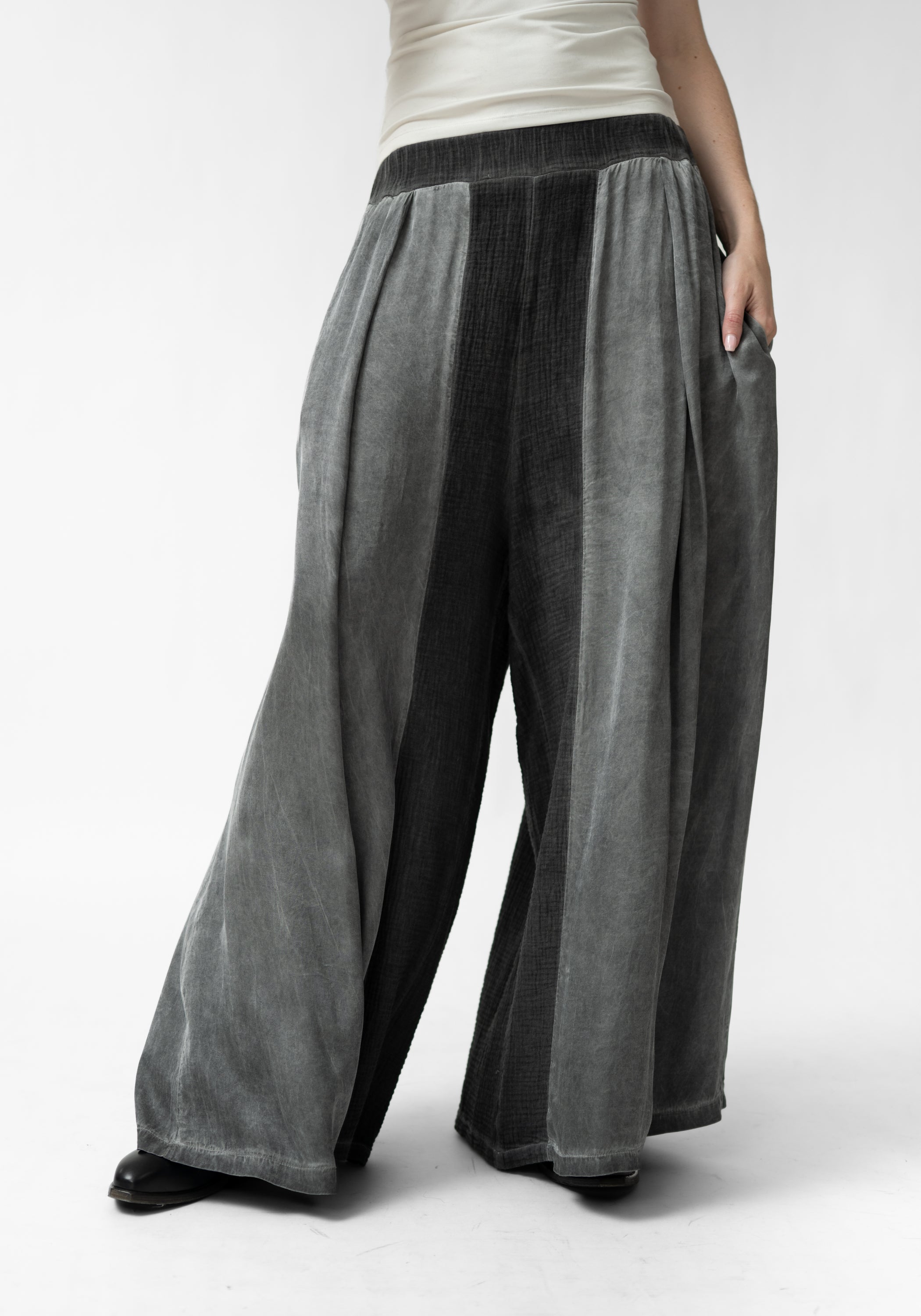 Paneled Wide Leg Pants - December Thieves