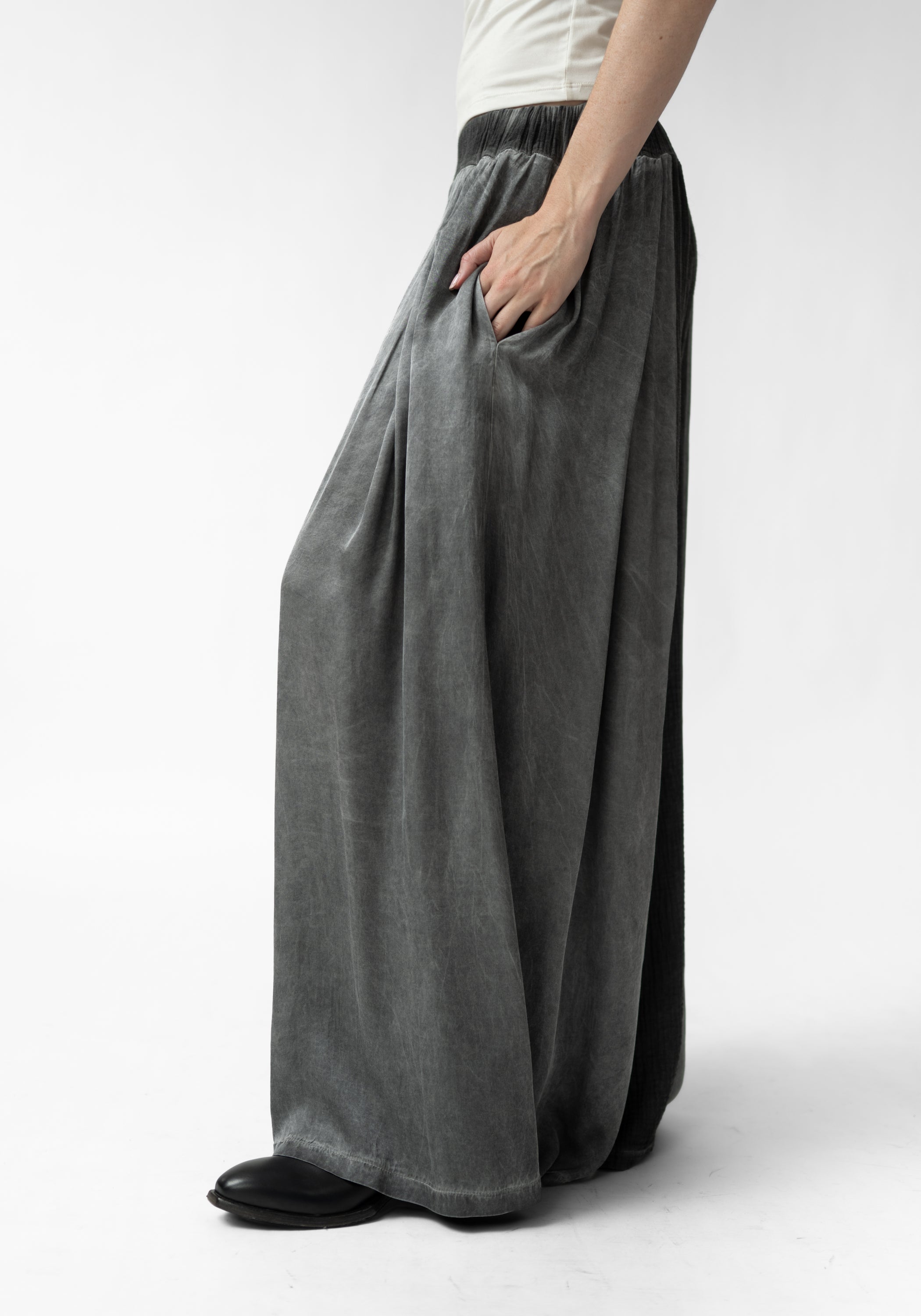 Paneled Wide Leg Pants - December Thieves
