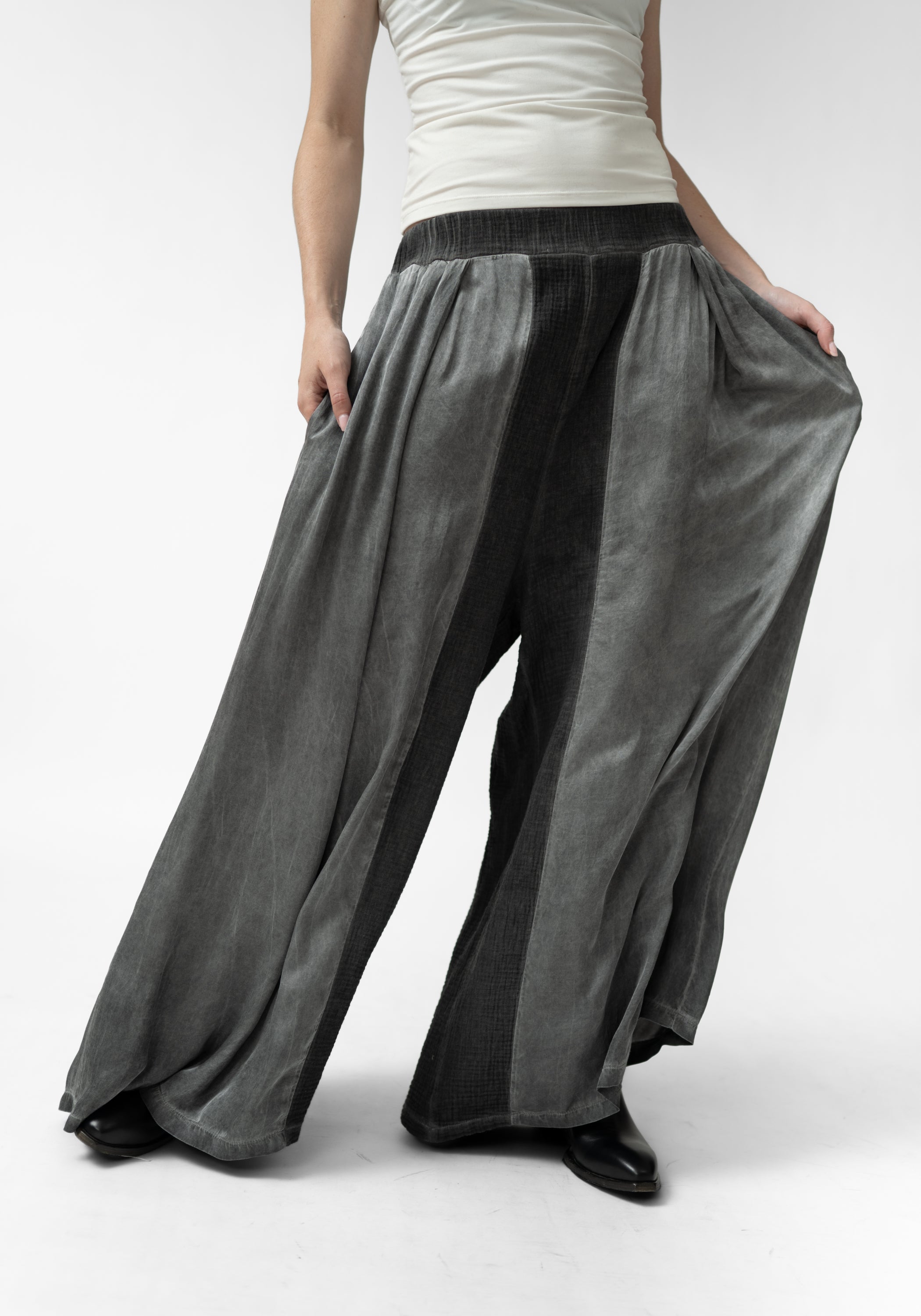 Paneled Wide Leg Pants - December Thieves