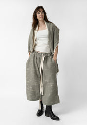 Drop Seat Wide Leg Felted Wool Pants