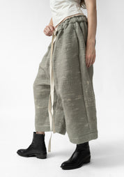 Drop Seat Wide Leg Felted Wool Pants