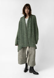 Oversized Open Front Wool Blend Knit Cardigan
