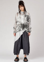 NB 2092 Arta Asymmetric Semi-Sheer Tunic Blouse - December Thieves