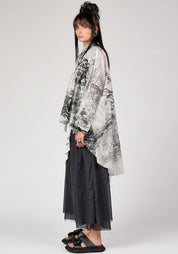 NB 2092 Arta Asymmetric Semi-Sheer Tunic Blouse - December Thieves