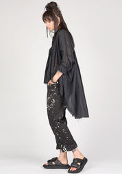 NB 2092 Arta Asymmetric Semi-Sheer Tunic Blouse - December Thieves