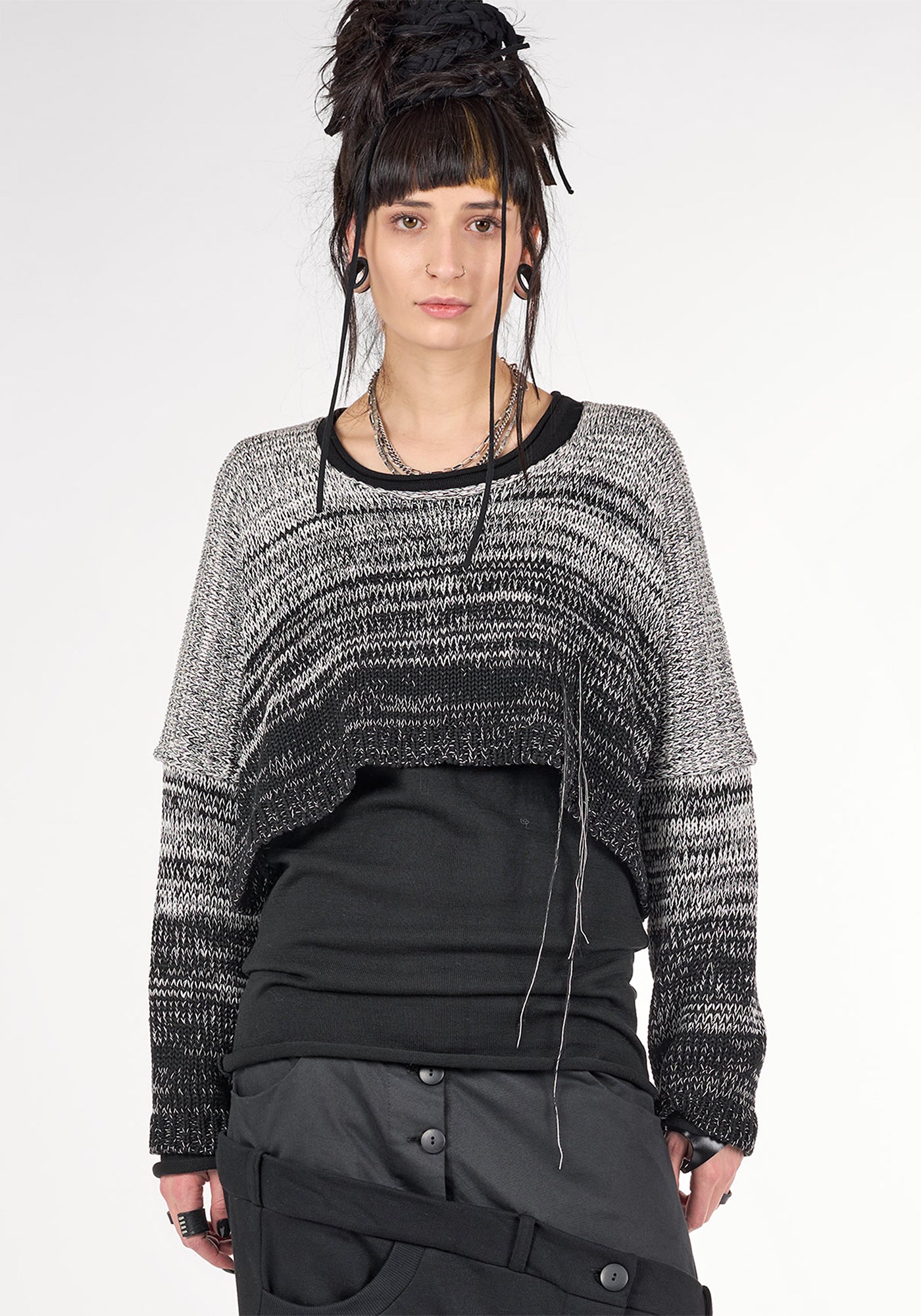 Bobby Drop Shoulder Cropped Knit Top