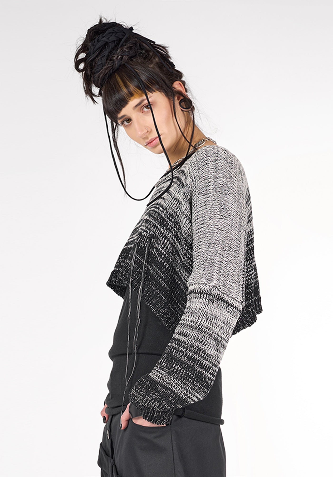 Bobby Drop Shoulder Cropped Knit Top