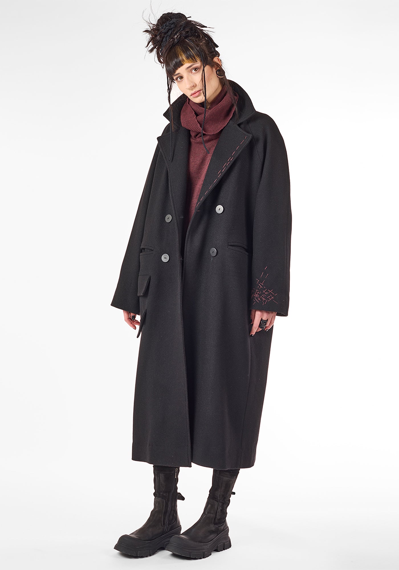 Cape Tailored Wool Maxi Coat