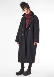 Cape Tailored Wool Maxi Coat