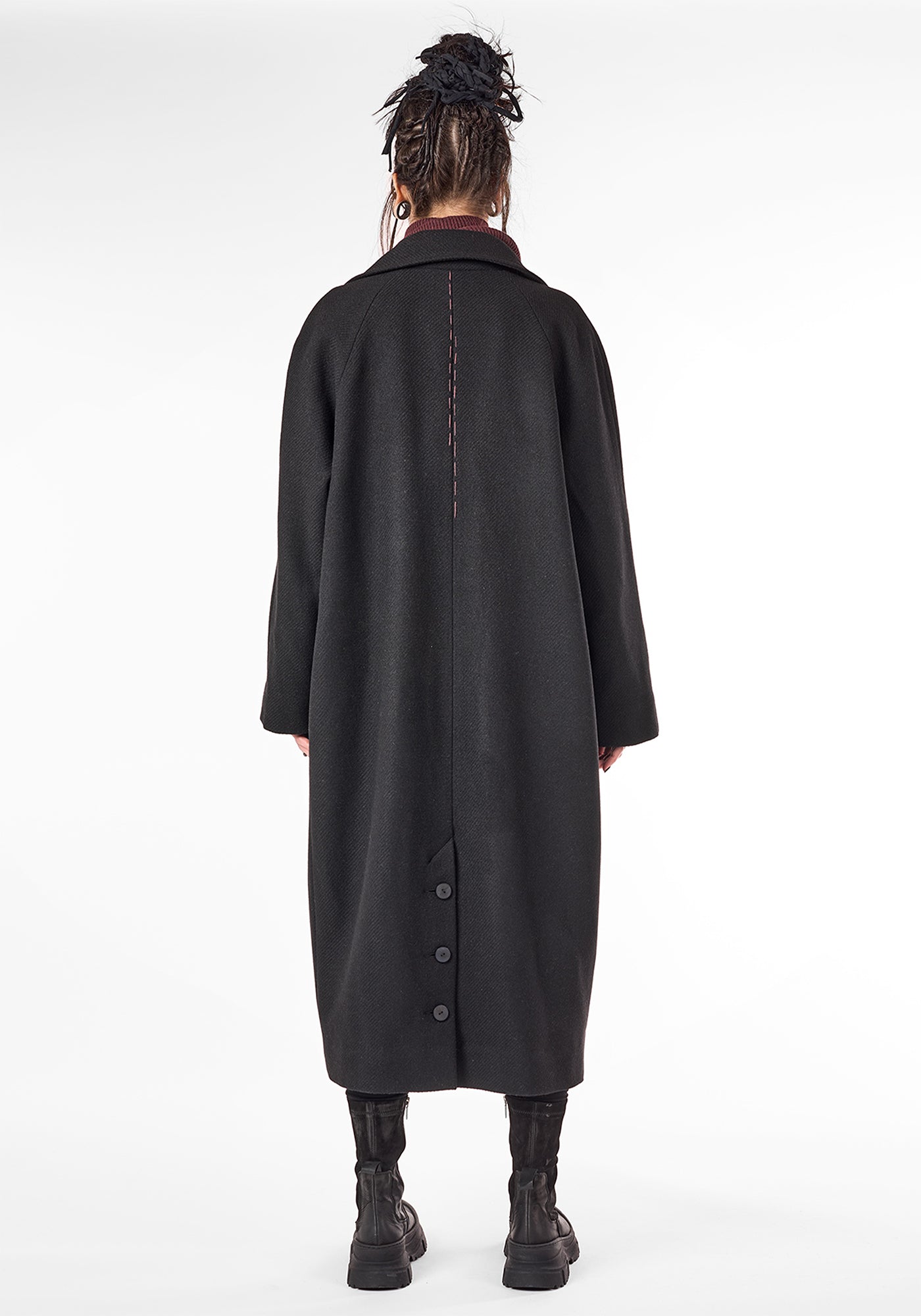 Cape Tailored Wool Maxi Coat