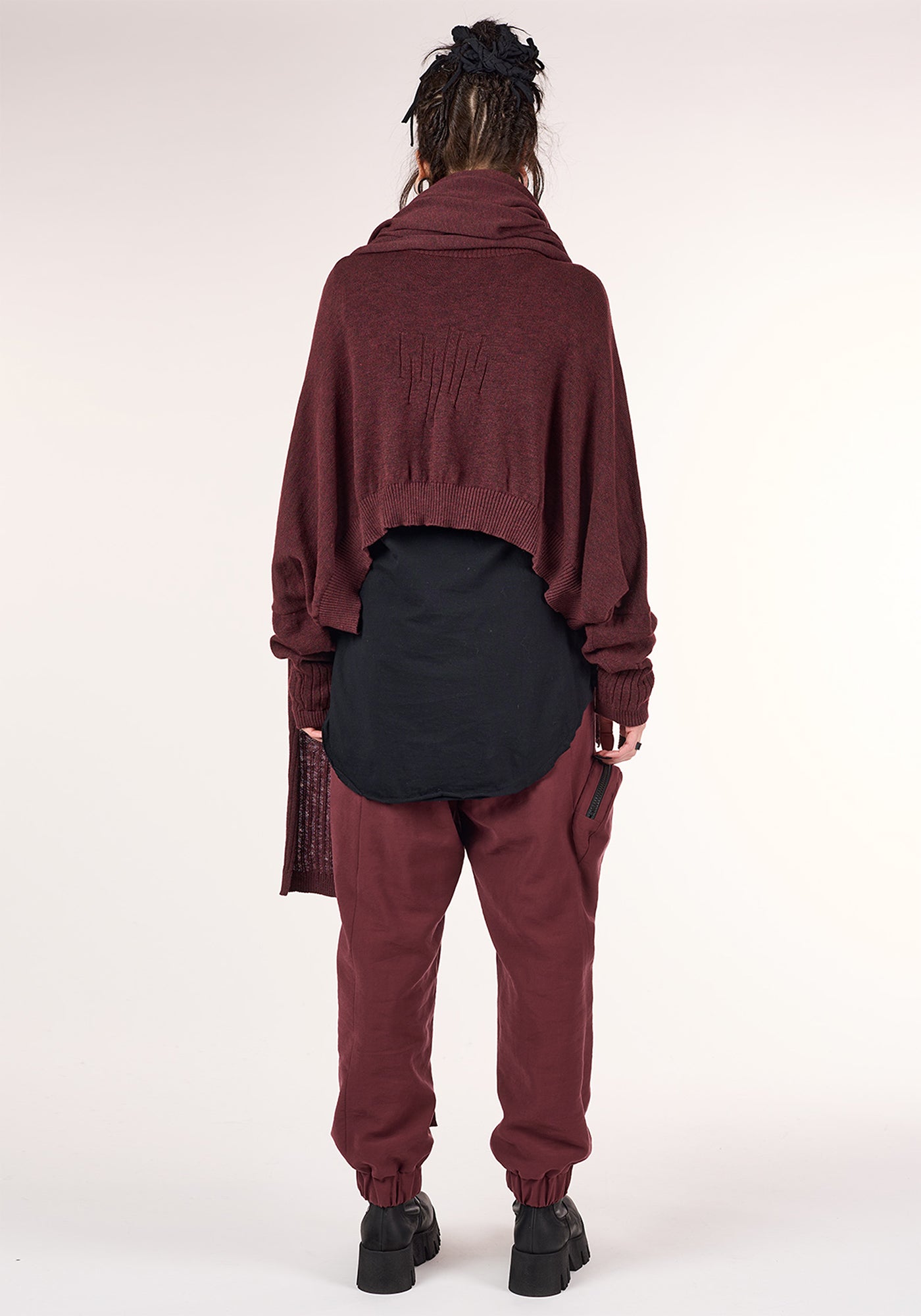 Crolly Cropped Knit Wool Blend Sweater