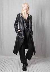 Coated Viscose Draped Panels Coat