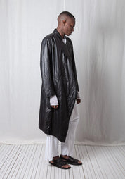 Coated Viscose Draped Panels Coat