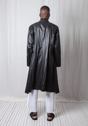 Coated Viscose Draped Panels Coat