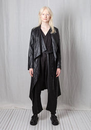 Coated Viscose Draped Panels Coat
