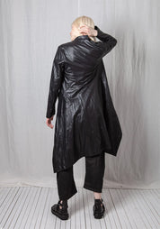 Coated Viscose Draped Panels Coat