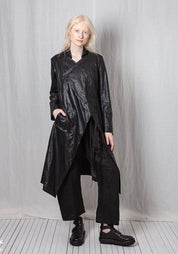 Coated Viscose Draped Panels Coat