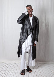 Coated Viscose Draped Panels Coat