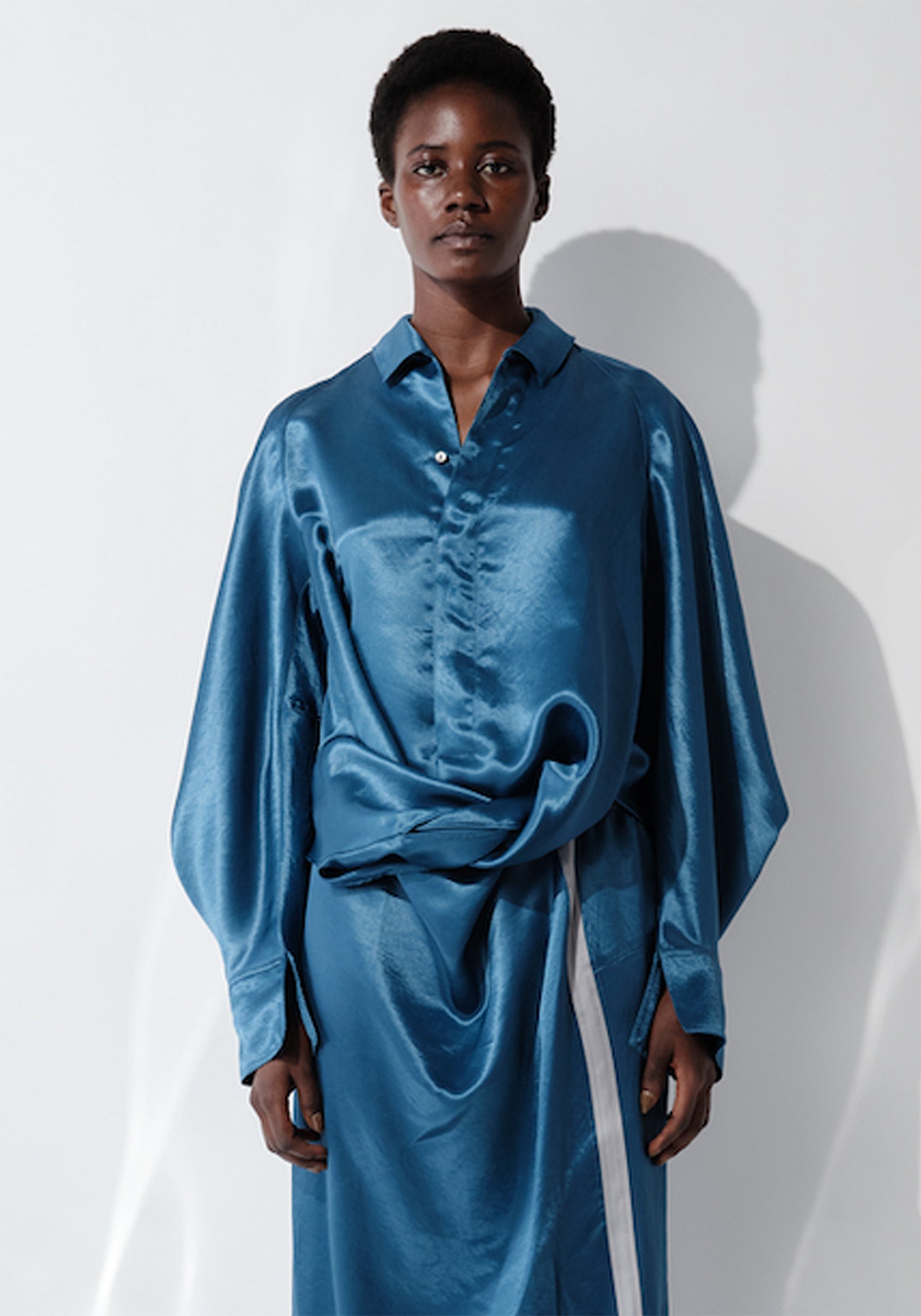 DK29-07-B03 Draped Blouse - December Thieves