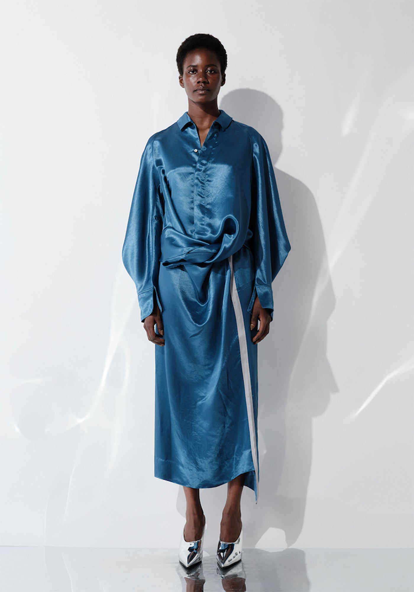 DK29-07-S03 Draped Front Skirt - December Thieves