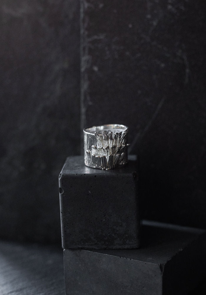 Sterling Silver Fringe Ring
