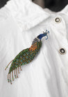 Trovelore Embroidered Indian Peacock Pin