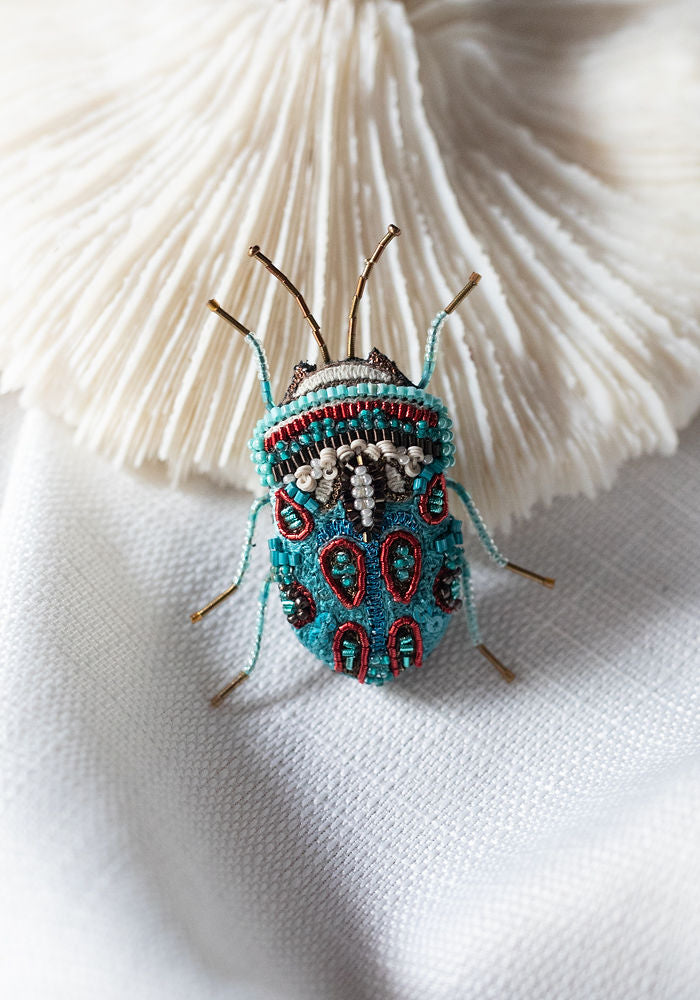 Trovelore Embroidered Picasso Bug Pin