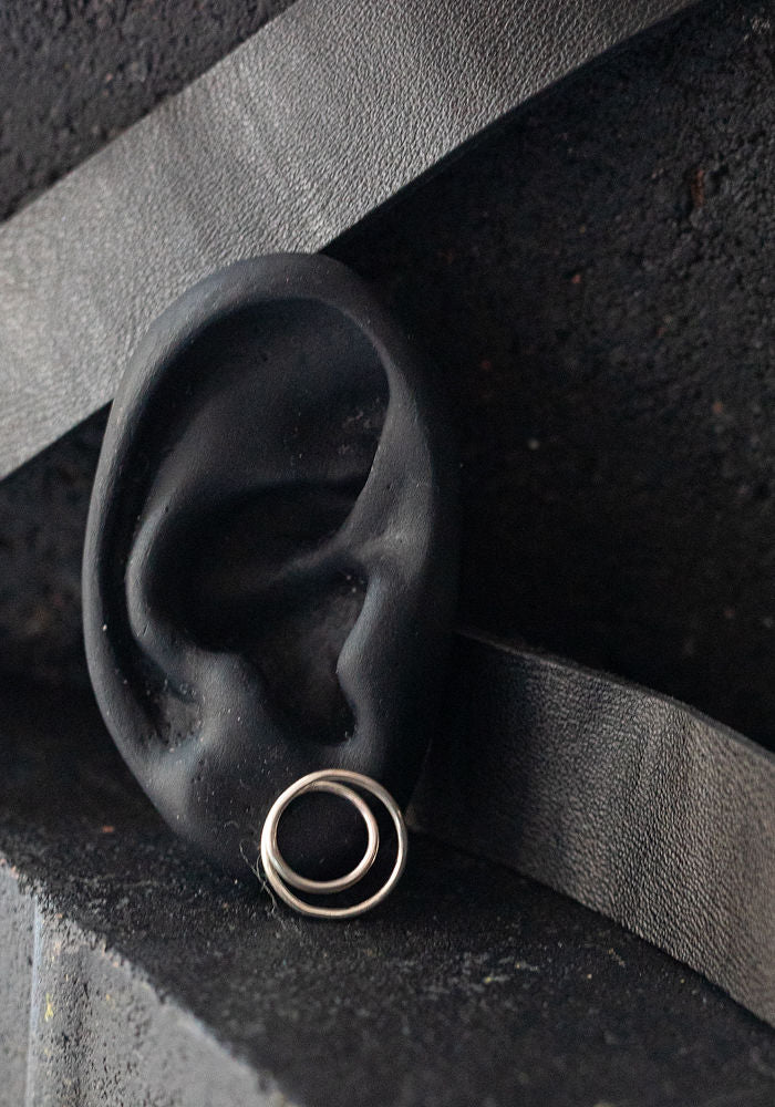 MIRTA Single Sterling Silver Small Orbit Earring