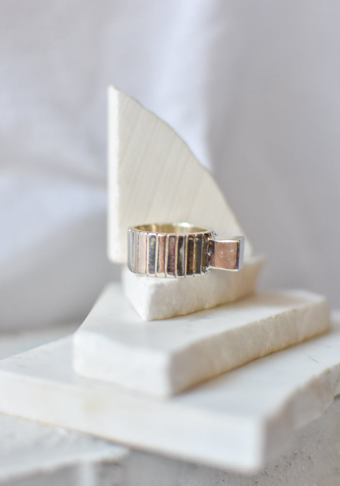 Sterling Silver Exploro Temple Ring