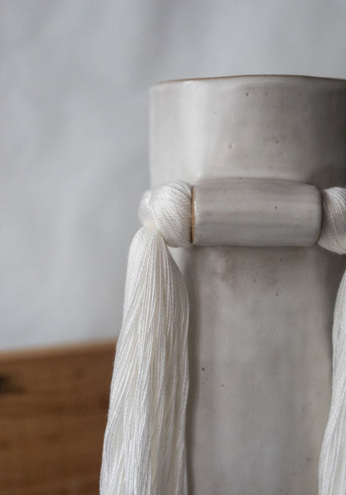 Karen Tinney Glazed Tassel Stoneware Vase | December Thieves