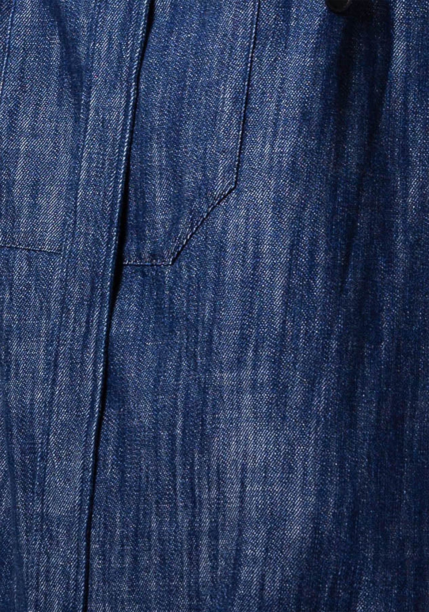 Soft Denim Double Belted Drop Seat Trousers