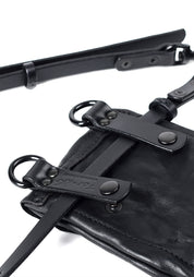 Eze Black Leather Crossbody/Belt Phone Bag