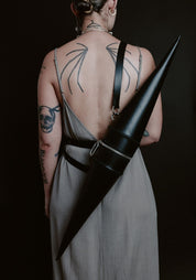 Pre-order: Black Leather Double Cone Sling