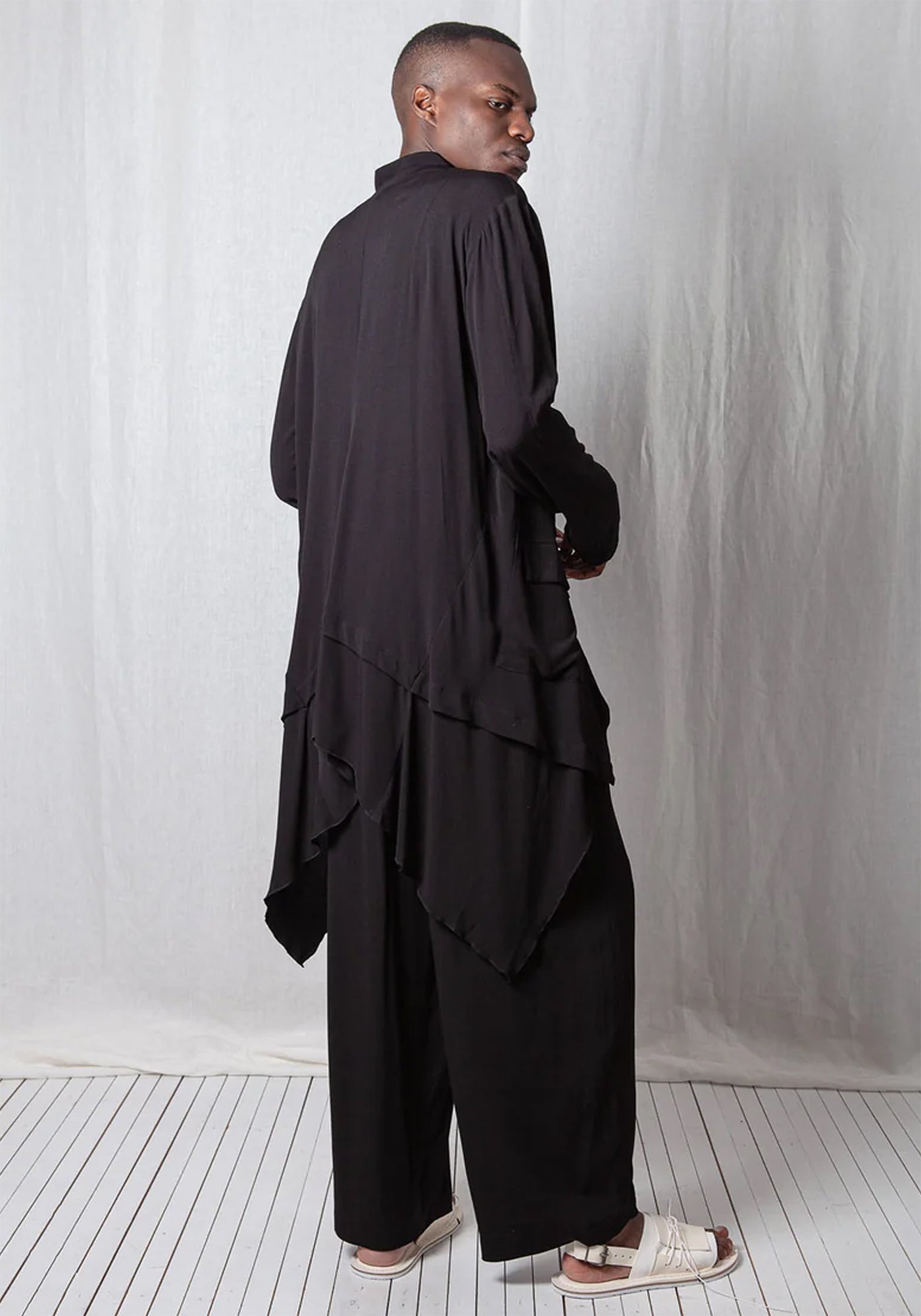 Georgette Fluid Penguin Coat