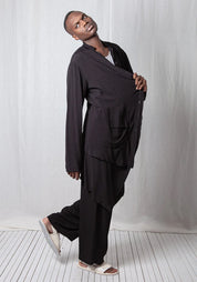Georgette Fluid Penguin Coat