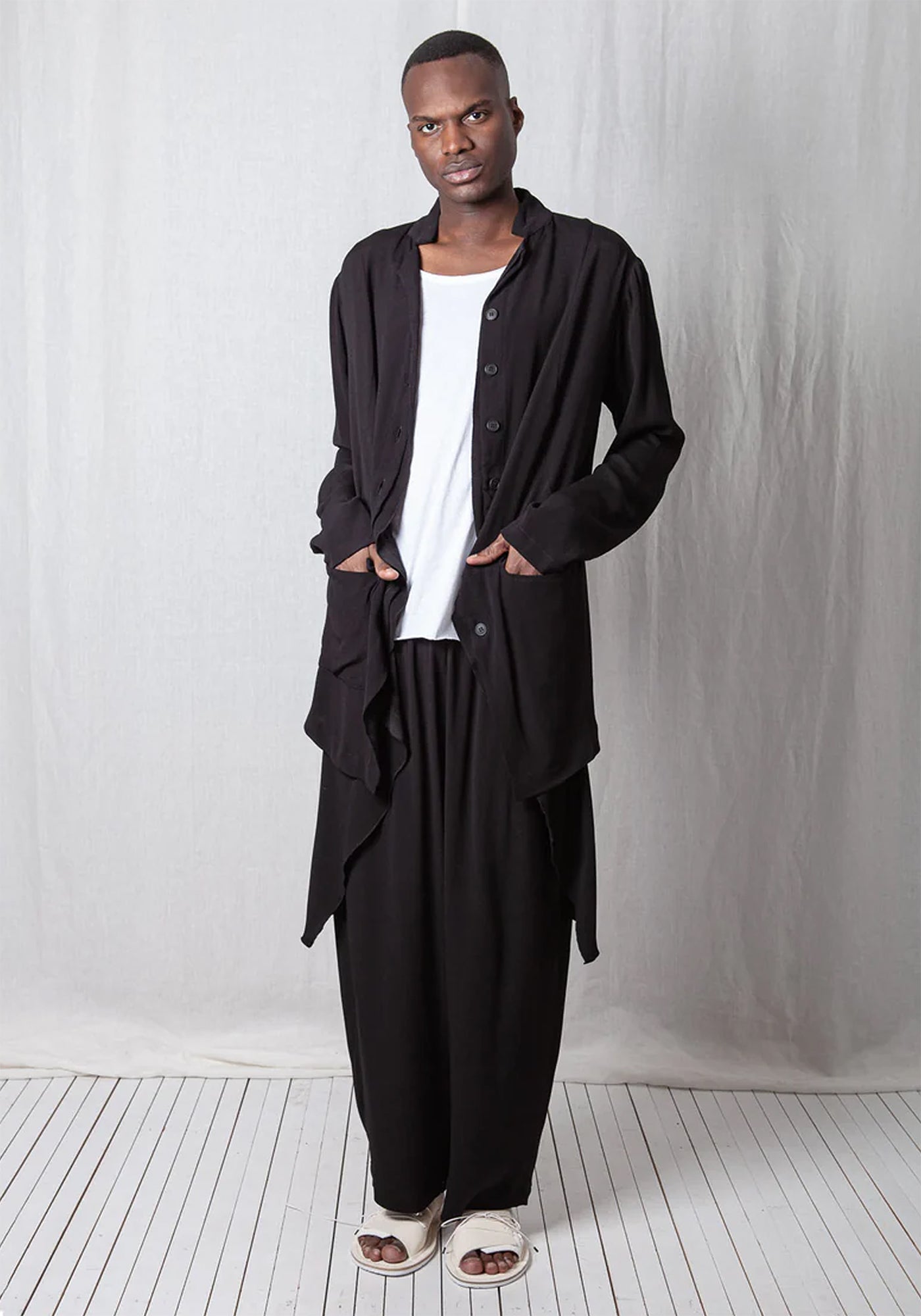 Georgette Fluid Penguin Coat