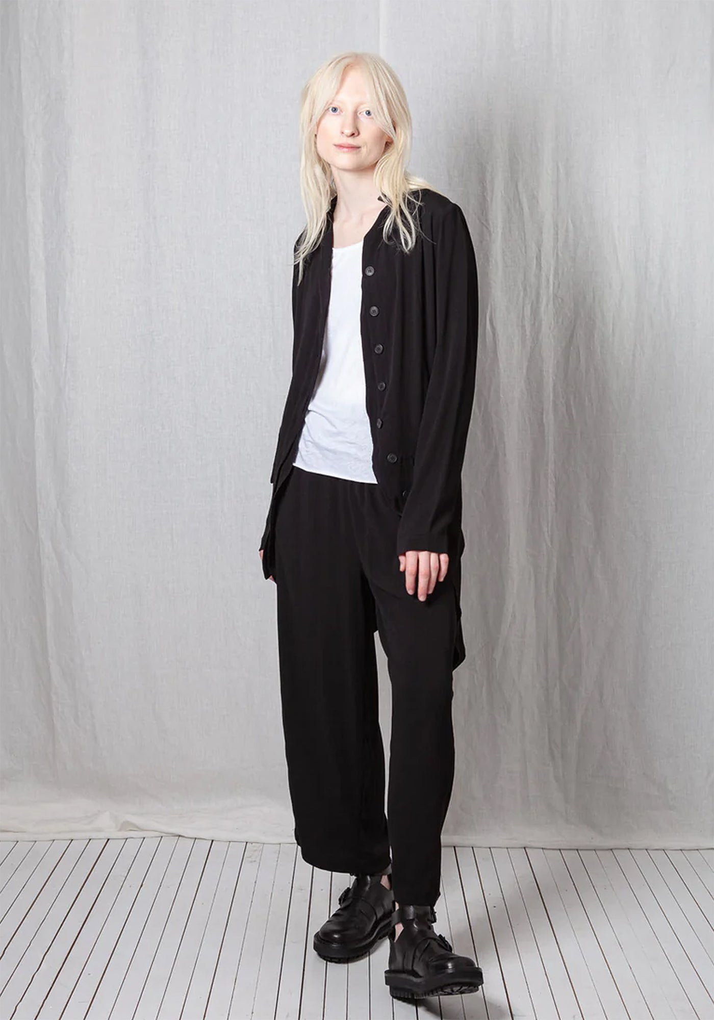 Georgette Fluid Penguin Coat