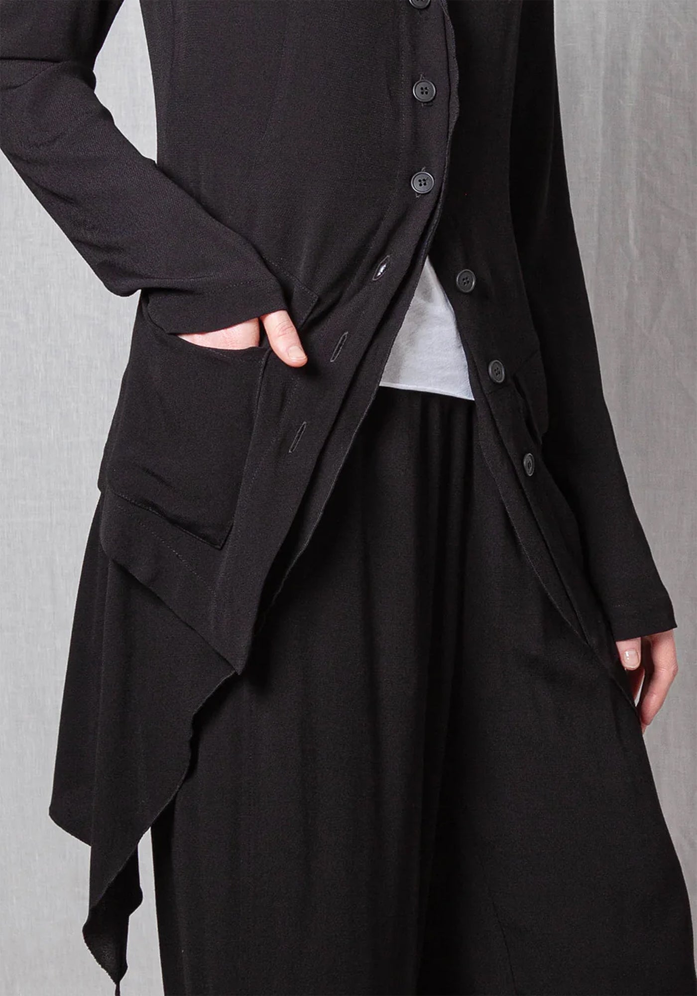 Georgette Fluid Penguin Coat