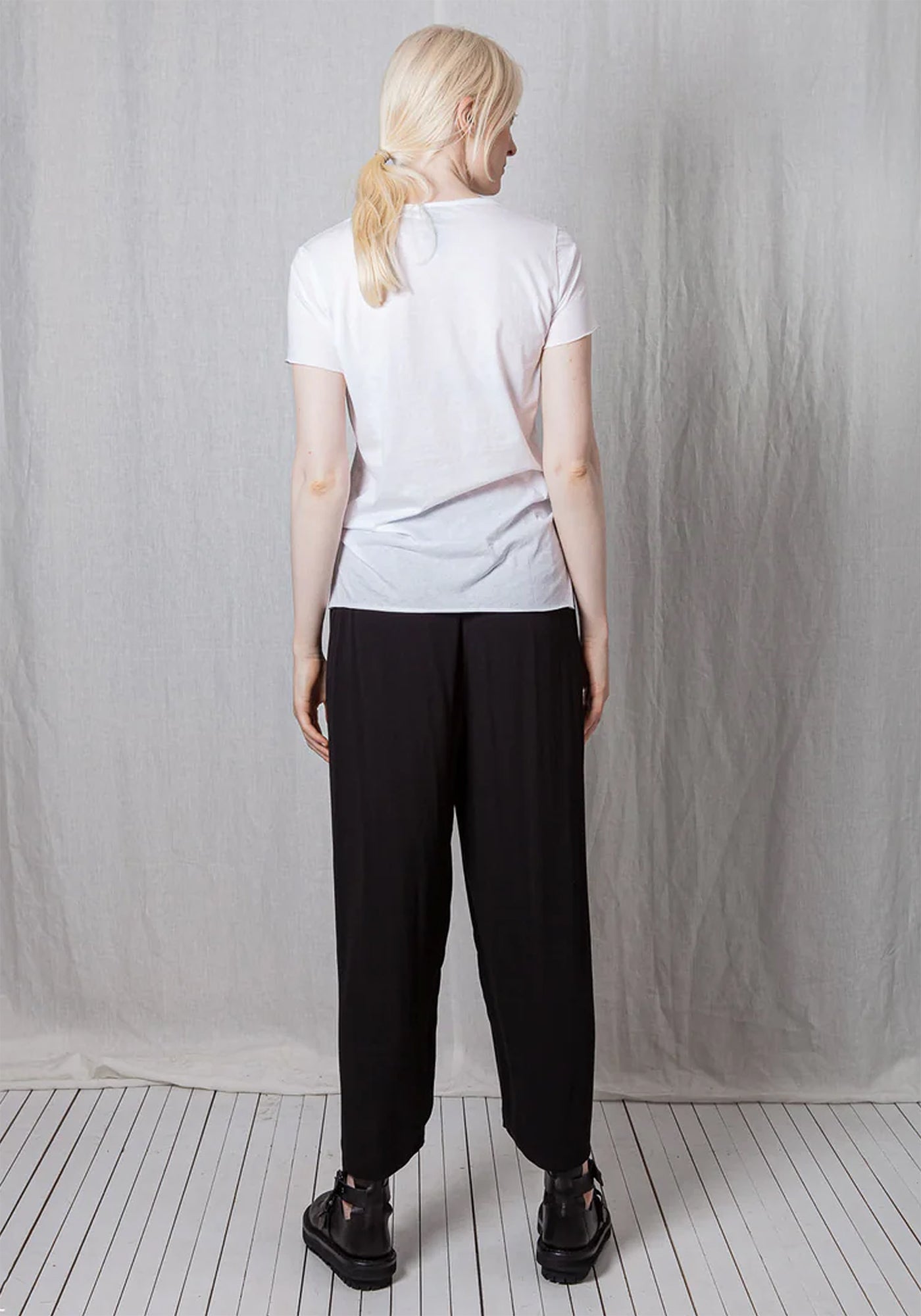 Crepe Georgette Casual Pull-On Trousers