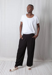 Crepe Georgette Casual Pull-On Trousers