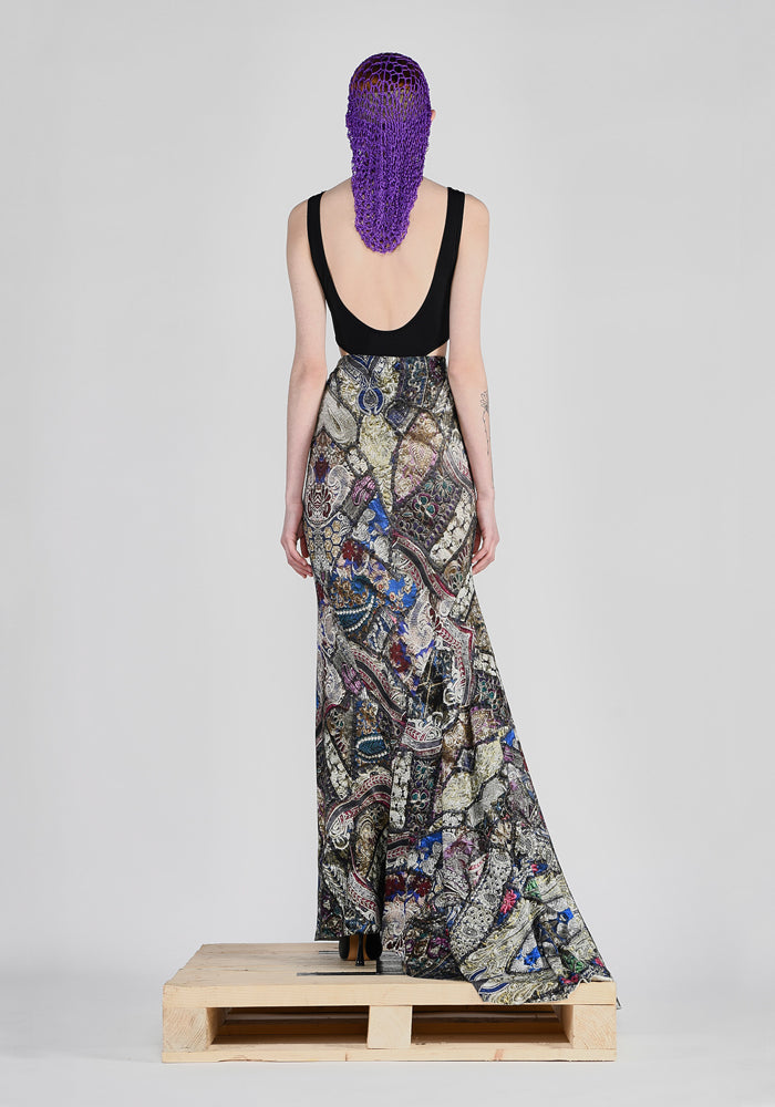 Barbara Bologna Ornate Printed Maxi Skirt | December Thieves